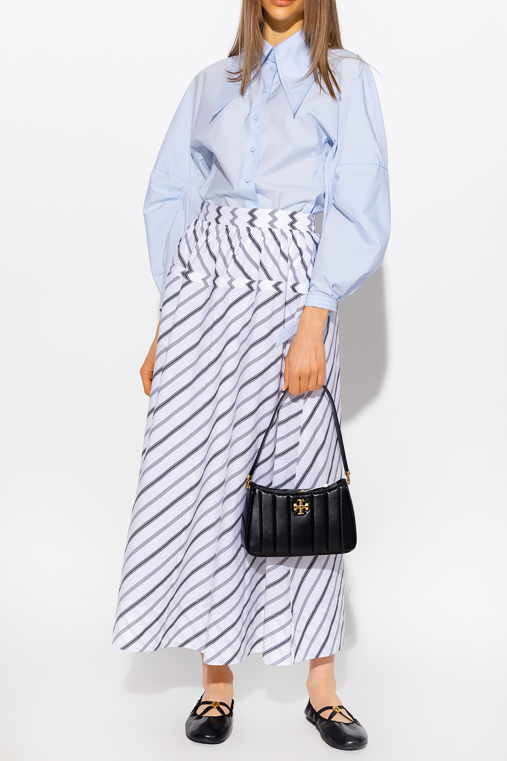 TORY BURCH ホタン付き長袖シャツシャケット 1662220 001 Cuffed Cotton Shirt: Women's Designer Tops | Tory Burch